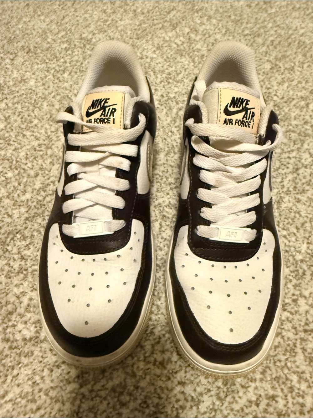 Nike Air Force 1 Low — White and Dark Brown